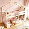 Flieks Etagenbett, Kinderbett Massivholz 90x200 cm mit oberem Lattenrost und Stauraumregal Bild 3