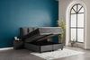abc bedding Boxspringbett Komfortbett NORA mit Samt Velours Stoff in Anthrazit Grau, Voll-orthopädisches Schlafsystem inklusive Bettkasten Bild 2