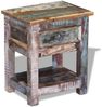 vidaXL Beistelltisch mit 1 Schublade Altholz Massiv 43x33x51 cm 243456 Bild 2
