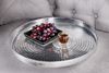 Modernes 2er Set Beistelltisch MARTELLO schwarz silber abnehmbare Tabletts Hammerschlag Bild 4