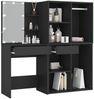 vidaXL LED-Schminktisch mit Schränken Schwarz Holzwerkstoff 3082027 Bild 5