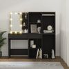 vidaXL LED-Schminktisch mit Schränken Schwarz Holzwerkstoff 3082027 Bild 4