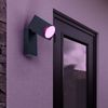 2er Set RGB LED Wandleuchte, Alu schwarz, beweglich, H 10 cm Bild 2