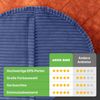 Green Bean® Indoor Sitzhocker Pouf 45x25cm EPS-Perlen Füllung & Cordstoff Kuschelig Weich Waschbar - Oxford Blau Bild 4