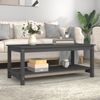 Couchtisch Grau 110 x 55 x 45 cm Massivholz Kiefer [822274] Bild 3