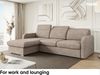 MEBLINI Schlafcouch mit Bettkasten - Ecksofa mit Schlaffunktion - Sofa mit Relaxfunktion und Kopfstützen - Couch L-Form - Eckcouch - Wohnlandschaft - EMERALD - 215x167x84cm - Braun Webstoff Bild 3