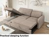 MEBLINI Schlafcouch mit Bettkasten - Ecksofa mit Schlaffunktion - Sofa mit Relaxfunktion und Kopfstützen - Couch L-Form - Eckcouch - Wohnlandschaft - EMERALD - 215x167x84cm - Braun Webstoff Bild 5