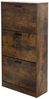 ML-DESIGN Schuhschrank Schuhkommode aus Holz Schuhregal Schuhständer für Eingangsbereich Flur Schuhablage mit 3 Klappfächern Dunkelbraun Schuhkipper Schuhregal Bild 5