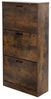 ML-DESIGN Schuhschrank Schuhkommode aus Holz Schuhregal Schuhständer für Eingangsbereich Flur Schuhablage mit 3 Klappfächern Dunkelbraun Schuhkipper Schuhregal Bild 4