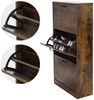ML-DESIGN Schuhschrank Schuhkommode aus Holz Schuhregal Schuhständer für Eingangsbereich Flur Schuhablage mit 3 Klappfächern Dunkelbraun Schuhkipper Schuhregal Bild 3