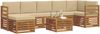 vidaXL Outdoor-Sofagarnitur 8 pcs Natur und Beige Massivholz Akazie 3375193 Bild 3