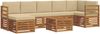 vidaXL Outdoor-Sofagarnitur 8 pcs Natur und Beige Massivholz Akazie 3375193 Bild 2