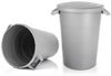 BigDean 2X wetterfeste Universaltonne mit Deckel und 2 stabilen Tragegriffen 80 Liter GRAU - Regentonne Mülleimer - Indoor und Outdoor geeignet - Made in Europe Bild 4
