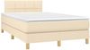 vidaXL Boxspringbett mit Matratze & LED Creme 120x190 cm Stoff 3270093 Bild 3