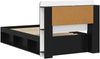 vidaXL Bettgestell mit Stauraum Schwarz 90x190 cm Holzwerkstoff 3433439 Bild 5
