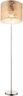 Stehlampe Wohnzimmer Stehleuchte LED Leselampe Textil Schirm Gold ST5551 Bild 2