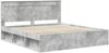 vidaXL Bettrahmen mit Kopfteil Beton 180 x 200 cm Massives Kiefernholz 3410059 Bild 4