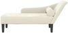 vidaXL Chaiselongue mit Kissen Creme Samt Bild 3