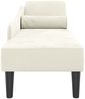 vidaXL Chaiselongue mit Kissen Creme Samt Bild 4