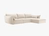 Micadoni Ecksofa Kaelle 4-Sitzer Rechts Samt Bluvel Helles Beige Bild 2