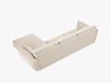 Micadoni Ecksofa Kaelle 4-Sitzer Rechts Samt Bluvel Helles Beige Bild 3
