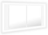 vidaXL LED-Bad-Spiegelschrank Weiß 90x12x45 cm Acryl 804972 Bild 2