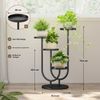 Bamworld Blumenständer Verbesserter Pflanzenständer für Außen & Ecken, Schwarz, 4 Töpfe (1 St), Mittelalter-Modern, Innen/Außen Balkon Wohnzimmer Bild 2