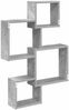 vidaXL Wandwürfelregale Wandhalterung Betongrau 64 x 13,5 x 91,5 cm 8012127 Bild 5