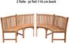 Rundbank Rom aus Teakholz - Außendurchmesser: 220 cm - Modell: 180° (halbrund 2/4) Bild 4