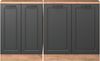 Dachschrägenschrank-Set Rion Anthrazit Landhaus/Goldkraft Eiche 2er Set Vicco Bild 5