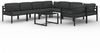 vidaXL 9-tlg. Garten-Lounge-Set mit Kissen Aluminium Anthrazit 3107821 Bild 2