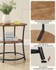 VASAGLE Beistelltisch, Couchtisch rund, Sofatisch, 2 Ablagen, Wohnzimmer, Schlafzimmer, einfacher Aufbau, Stahlrahmen, Industrie-Design, walnussbraun-tintenschwarz Bild 4