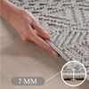 Teppium Teppich Skandinavisches Vintage-Muster auf Bouclé-Teppich, Rund, Höhe: 20 mm, Kurzflor Schlingen Teppich Grau Boucle-Loop Wohnzimmer Teppich Bild 3