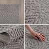 Teppium Teppich Skandinavisches Vintage-Muster auf Bouclé-Teppich, Rund, Höhe: 20 mm, Kurzflor Schlingen Teppich Grau Boucle-Loop Wohnzimmer Teppich Bild 2