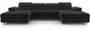AX LIVING Dunkelgrau Sofa U Form mit Schlaffunktion – Arborio U 352 cm Bild 2