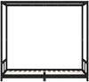 vidaXL Kinderbett Schwarz 80x200 cm Massivholz Kiefer 834521 Bild 4