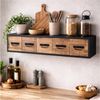 HTI-Living Wandboard Wandregal Ingrid Industrial Stil mit 5 Schubladen und Ablagefläche, Stück 1-tlg. Bild 3