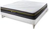 Matratze ACTIVE 160x190 cm + Bettgestell mit Lattenrost, H4, Memory-Schaum, Höhe: 24 cm, Weiß Bild 2