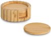 ZELLER 25719 Glasuntersetzer-Set 6-tlg, Bambus, ca. Ø 12 x 4,7 cm Bild 2