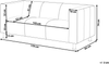 beliani 'FLORO' 3-Sitzer Sofa, Stoff grün, 74 x 83 x 179 cm Bild 2