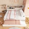 Flieks Kinderbett, Daybett 140×190cm mit Ausziehbett 90x190 cm, Stauraum und Ladefunktion Bild 3