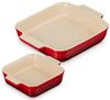 LeCreuset Auflaufform Klassik quadratisch 2er-Set Kirschrot Bild 3