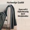 Kuscheldecke "Teddy Fleece" Sherpa/Flanell, 150x200cm Schwarz Bild 3