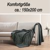 Kuscheldecke "Teddy Fleece" Sherpa/Flanell, 150x200cm Schwarz Bild 5
