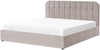 Bett mit Stauraum CHALLANS Chenillegewebe Taupe 180 x 200 cm Bild 4