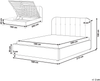 Bett mit Stauraum CHALLANS Chenillegewebe Taupe 180 x 200 cm Bild 2
