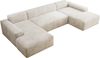 Ecksofa Empire, Couch U-Form, Sofa U-Form Cordstoff, 360 x 71 x 188 cm, Beige Bild 1