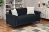 2-Sitzer-Sofa mit Leinenstoff & Metallfüßen, 172 x 72 x 82 cm, Schwarz Bild 4