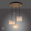 JUST LIGHT 11236-79 Pendelleuchte rund 3-flammig Holzdekor Stoffschirme E27 Bild 3