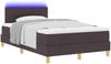 vidaXL LED Boxspringbett mit Kopfteil Dunkelbraun 120 x 200 cm Stoff 3342432 Bild 3